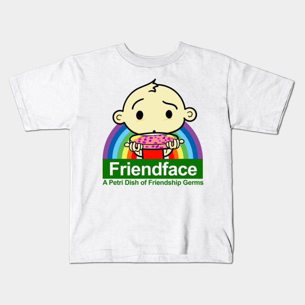 Friendface - A Petri Dish of Friendship Germs Kids T-Shirt by Meta Cortex